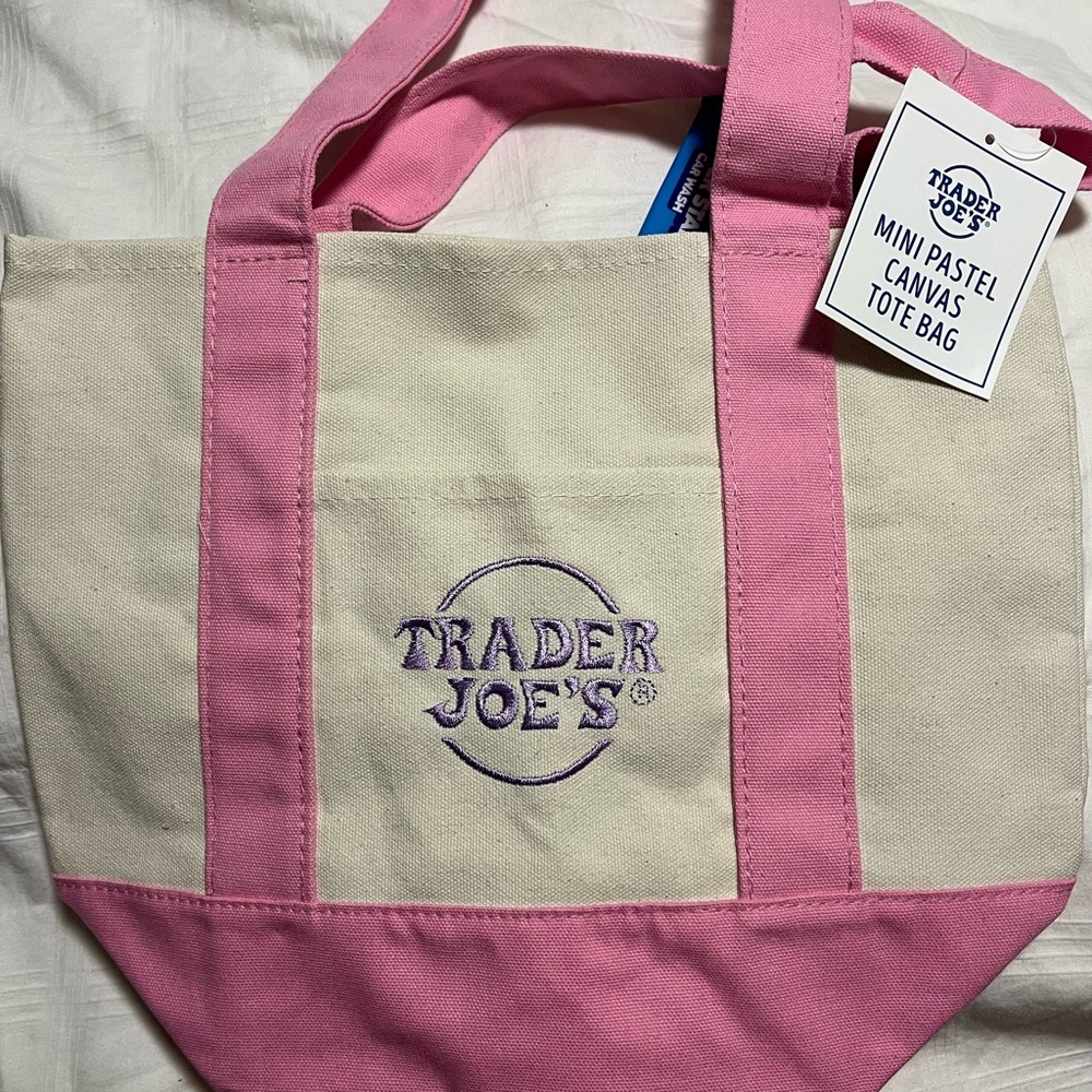 Trader Joe’s mini pastel tote(s).